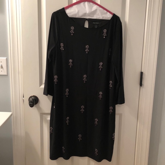 White House Black Market Dresses & Skirts - WHBM Cocktail Dress, Black with embellishments, XL